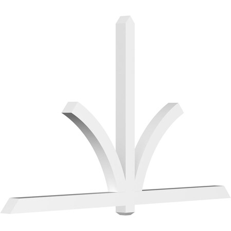 Ekena Millwork Redmond Architectural Grade PVC Gable Bracket, 96"W x 56"H x 4"D x 4"F, 14/12 Pitch GBP096X56X0404RED00